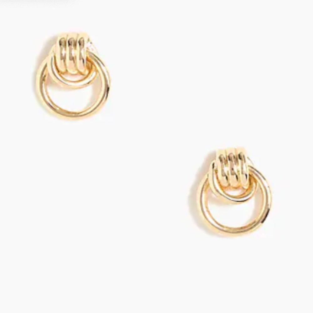 Twisted rings hoop earrings